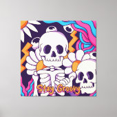 Groovy skeleton leinwanddruck (Vorderseite)