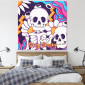 Groovy skeleton leinwanddruck (Insitu (Schlafzimmer))