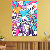 Groovy skeleton leinwanddruck (Insitu (Wohnzimmer))