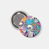 Groovy skeleton magnet (Vorderseite/Rückseite)