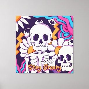 Groovy-Skelett Leinwanddruck