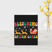 Groovy Sleighing Speech Goal Reindeer Christmas Sp Karte (Gelbe Blume)