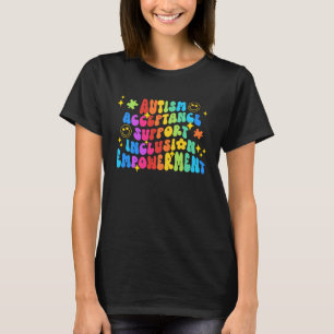 Groovy Smile Face Autismus Aufklärung Monat Autist T-Shirt