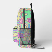Groovy Smiles Psychedelic Bedruckter Rucksack (Rechts)
