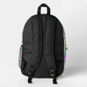 Groovy Smiles Psychedelic Bedruckter Rucksack (Rückseite)