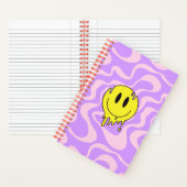 Groovy Smiley Notebook | LILA GEFÄRBTE KRAWATTE Notizblock (Innen)