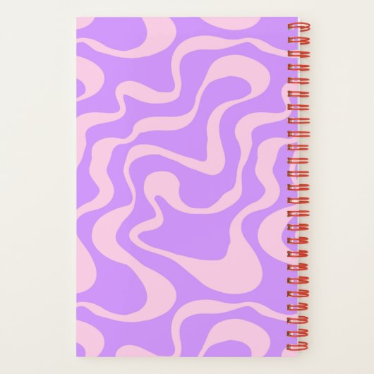 Groovy Smiley Notebook | LILA GEFÄRBTE KRAWATTE Notizblock (Rückseite)