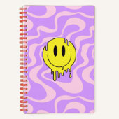 Groovy Smiley Notebook | LILA GEFÄRBTE KRAWATTE Notizblock (Vorderseite)