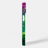 Groovy Smiley Vibes – Neon Green & Cosmic purple Case-Mate iPhone Hülle (Rückseite / Rechts)