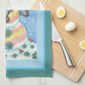 GROOVY SNOWMAN FRIEDENSSIGN, CHRISTMAS KITCHEN TOW GESCHIRRTUCH (Viertel Falte)