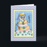 GROOVY SNOWMAN PEACE CHRISTMAS GREETCARD V FEIERTAGSKARTE<br><div class="desc">Verse : "HABE EINE GROSSE CHRISTMAS!" HUMOROUS HIPPIE SNOWMAN URLAUB GREETING/NOTE CARD/ENVELOPE Blue/White/Pink Snowball Border *Anpassen..Suchen Sie nach passenden Gegenständen Susan Brack Design</div>