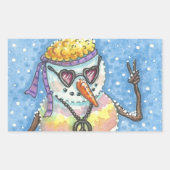 GROOVY SNOWMAN, PEACE SIGSTMAS STICKERS REc (Vorderseite)