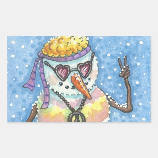 GROOVY SNOWMAN, PEACE SIGSTMAS STICKERS REc (Vorderseite)