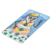 GROOVY SNOWMAN "WELTFRIEDEN" CHRISTMAS MAGNET (Linke Seite)