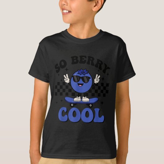 Groovy So Berry Cool Fruit Lover Blueberry Season T-Shirt (Vorderseite)