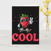Groovy So Berry Cool Fruit Lover Strawberry Season Karte (Gelbe Blume)