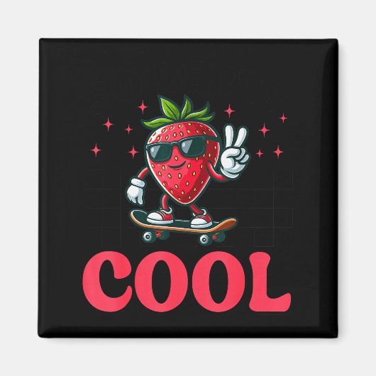 Groovy So Berry Cool Fruit Lover Strawberry Season Magnet (Vorne)