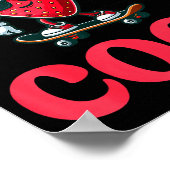 Groovy So Berry Cool Fruit Lover Strawberry Season Poster (Ecke)