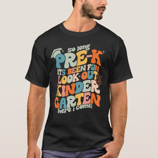 Groovy so Long Pre-K Kindergarten Hier bin ich Gra T-Shirt (Vorderseite)