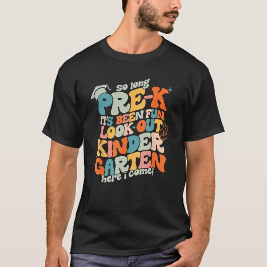 Groovy so Long Pre-K Kindergarten Hier bin ich Gra T-Shirt (Vorderseite)