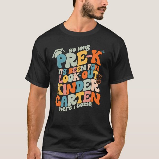 Groovy so Long Pre-K Kindergarten Hier bin ich Gra T-Shirt (Vorderseite)