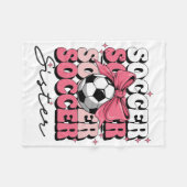 Groovy Soccer Schwester Coquette Bow Soccer Fleecedecke (Vorderseite (Horizontal))