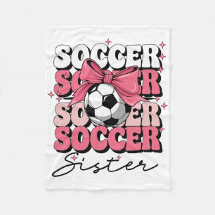 Groovy Soccer Schwester Coquette Bow Soccer  Fleecedecke
