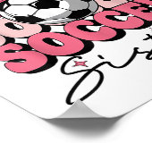 Groovy Soccer Sister Coquette Bow Soccer Poster (Ecke)