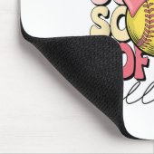 Groovy Softball Coquette Bow Softball Lover Softba Mousepad (Ecke)