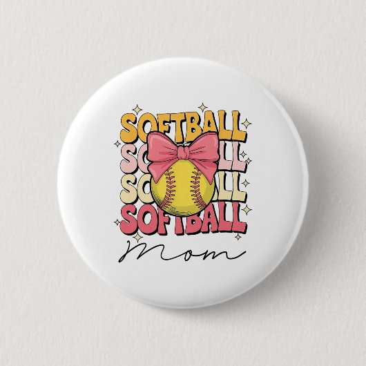 Groovy Softll Mama Mutter Kokette Schleife Softll Button (Vorderseite)