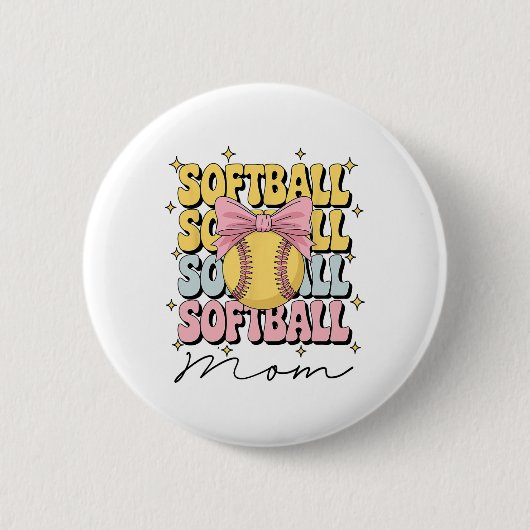 Groovy Softll Mama Mutter Kokette Schleife Softll Button (Vorderseite)
