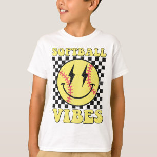 Groovy Softll Vibes Lächeln Gesicht Mädchen Frauen T-Shirt