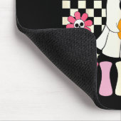 Groovy Soky Vibes Retro Ghost Holding Pumpkin Hall Mousepad (Ecke)