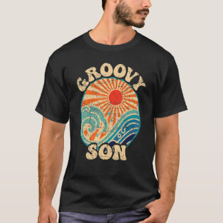 Groovy Son 70er Ästhetische Nostalgie in den 1970e T-Shirt