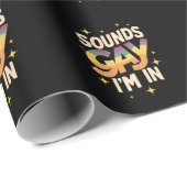 Groovy Sounds Gay I bin in LGBT Rainbow Pride Geschenkpapier (Rolleneckpunkt)