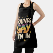 Groovy Sounds Gay I bin in LGBT Rainbow Pride Schürze (InSitu)