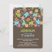 Groovy Space Außerirdischen Kinder Junge Geburtsta Einladung (Vorderseite)