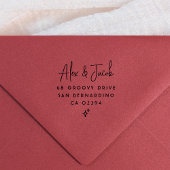 Groovy Sparkle Paare Namen und Rücksendeadresse Permastempel