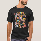Groovy Special Education Teacher Adapt Advocate Sp T-Shirt (Vorderseite)