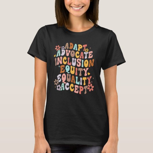 Groovy Special Education Teacher Adapt Advocate Sp T-Shirt (Vorderseite)