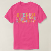 Groovy Speech Language Pathologist Leopard Speech  T-Shirt (Design vorne)
