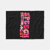 Groovy Speech Pathologist Speech Language Therapy Fleecedecke (Vorderseite (Horizontal))