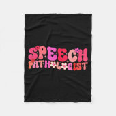 Groovy Speech Pathologist Speech Language Therapy  Fleecedecke (Vorderseite)