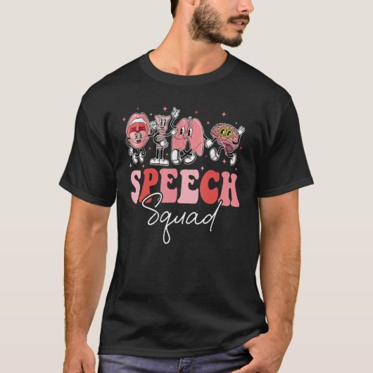 Groovy Speech Therapy Speech Language Pathologist T-Shirt (Vorderseite)