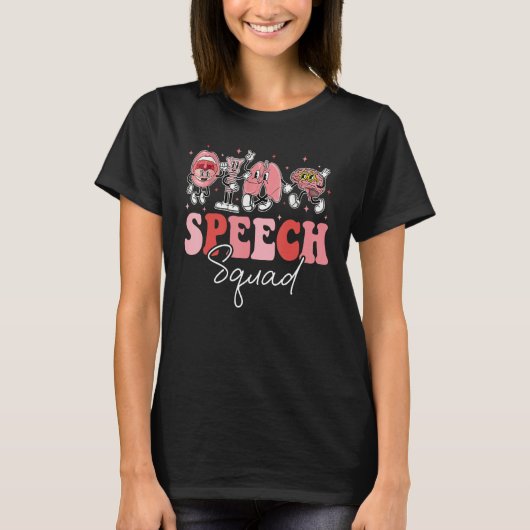 Groovy Speech Therapy Speech Language Pathologist  T-Shirt (Vorderseite)