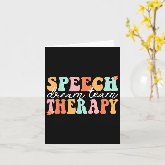 Groovy Speech Therapy Team Therast Speech Language Karte (Gelbe Blume)