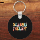 Groovy Speech Therapy Team Therast Speech Language Schlüsselanhänger (Vorderseite)