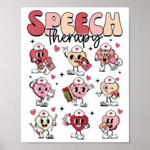 Groovy Speech Therapy Valentinstag Herzschlack Val Poster