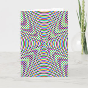 Groovy Spiral Design Print Karte
