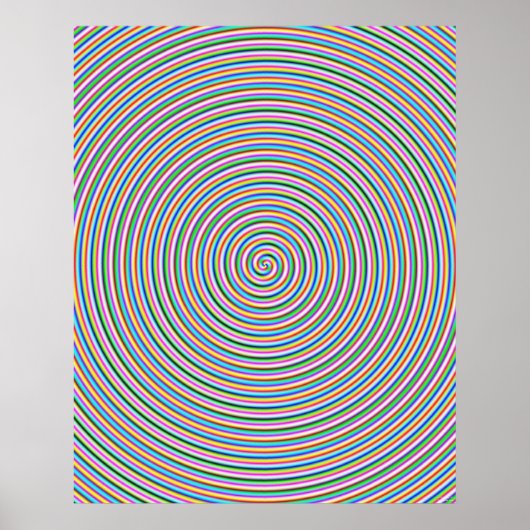 Groovy Spiral Print Poster (Vorne)